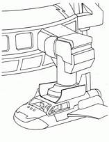 coloriage les quatre fantastiques leurs vaisseau spatiale